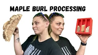 Processing Maple Burl for Hybrid Turning Blanks