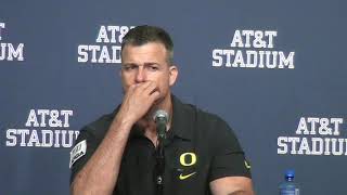 POST GAME:  Oregon Head Coach Mario Cristobal Discusses 27-21 Loss to Auburn
