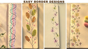 Easy Border Designs| Assignment, Project, Notebook Cover Page Design #Shorts #shortsfeed #shortvideo