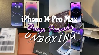 Unboxing | iPhone 14 pro max deep purple & Accessories | Setup