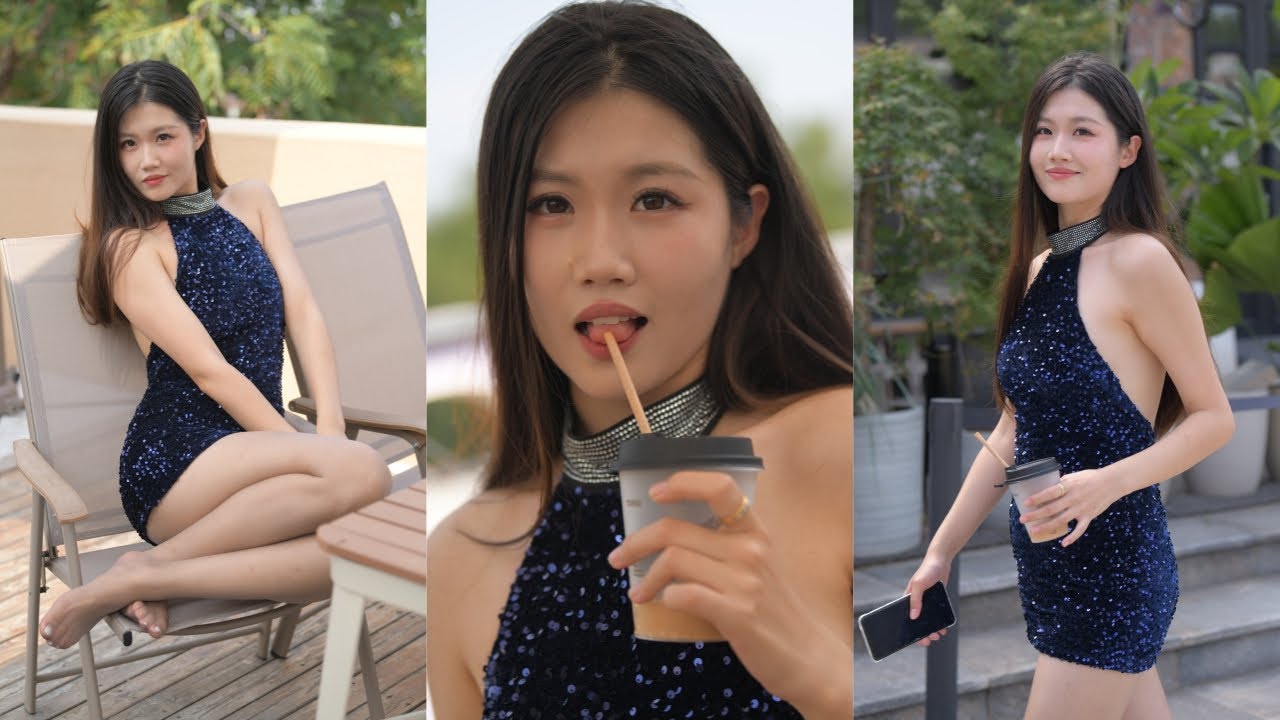 蓝雪冰阳恋 （笑容超有感染力的模特）    4K高清 魔镜街拍 china model street photography