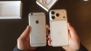 iPhone 17 Pro Silver unboxing and compare with iPhone 6S