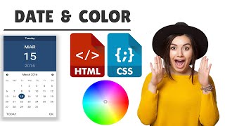 Date picker and Color picker in HTML | Solve date validation problem #21