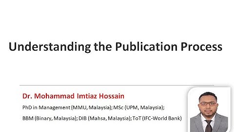 Understanding the Publication Process