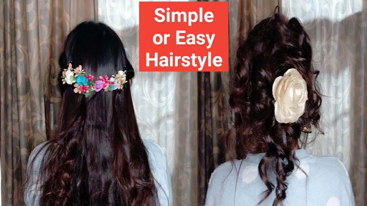 Simple or Easy Hairstyle || Bengali hairstyle || Partywear Hairstyle ...