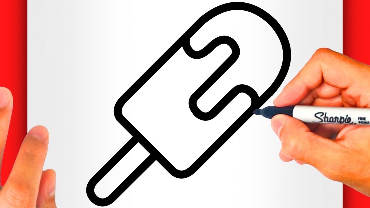 HOW TO DRAW A POPSICLE DRAWING STEP BY STEP FOR BEGINNERS (EASY AND SLOW)