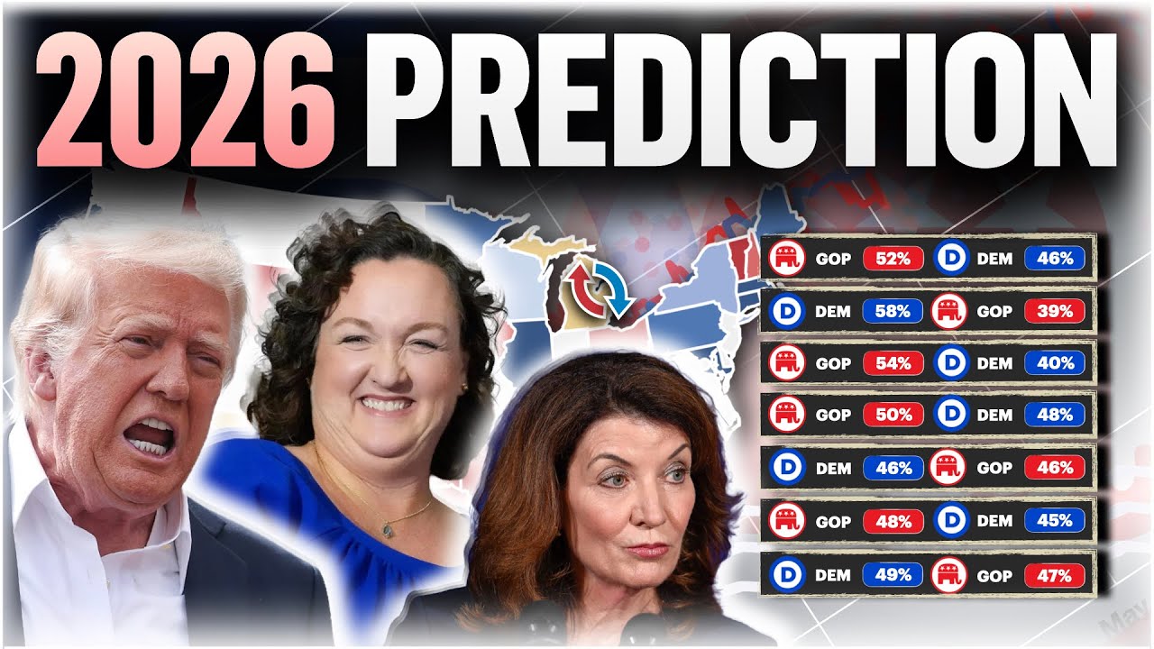My 2026 Governor Map Predictions 1 YEAR From ELECTION DAY! - YouTube