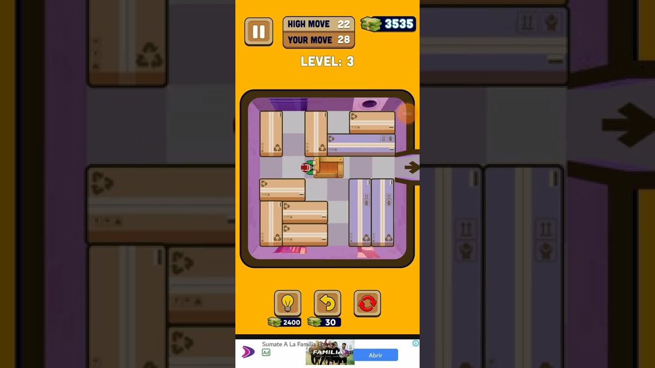 How to complete fast master 3 Level push box out game latest tricks 2022