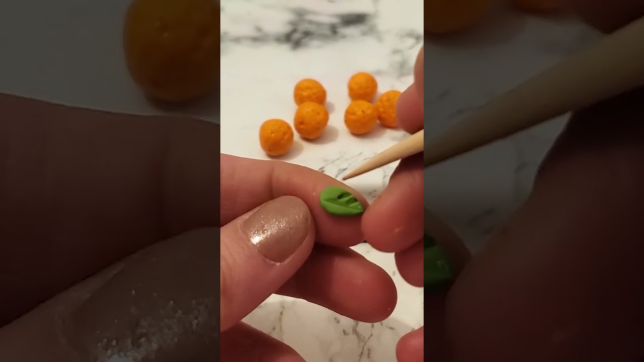 I made orange earring in polymer clay  #diy #polymerclay #art #earrings