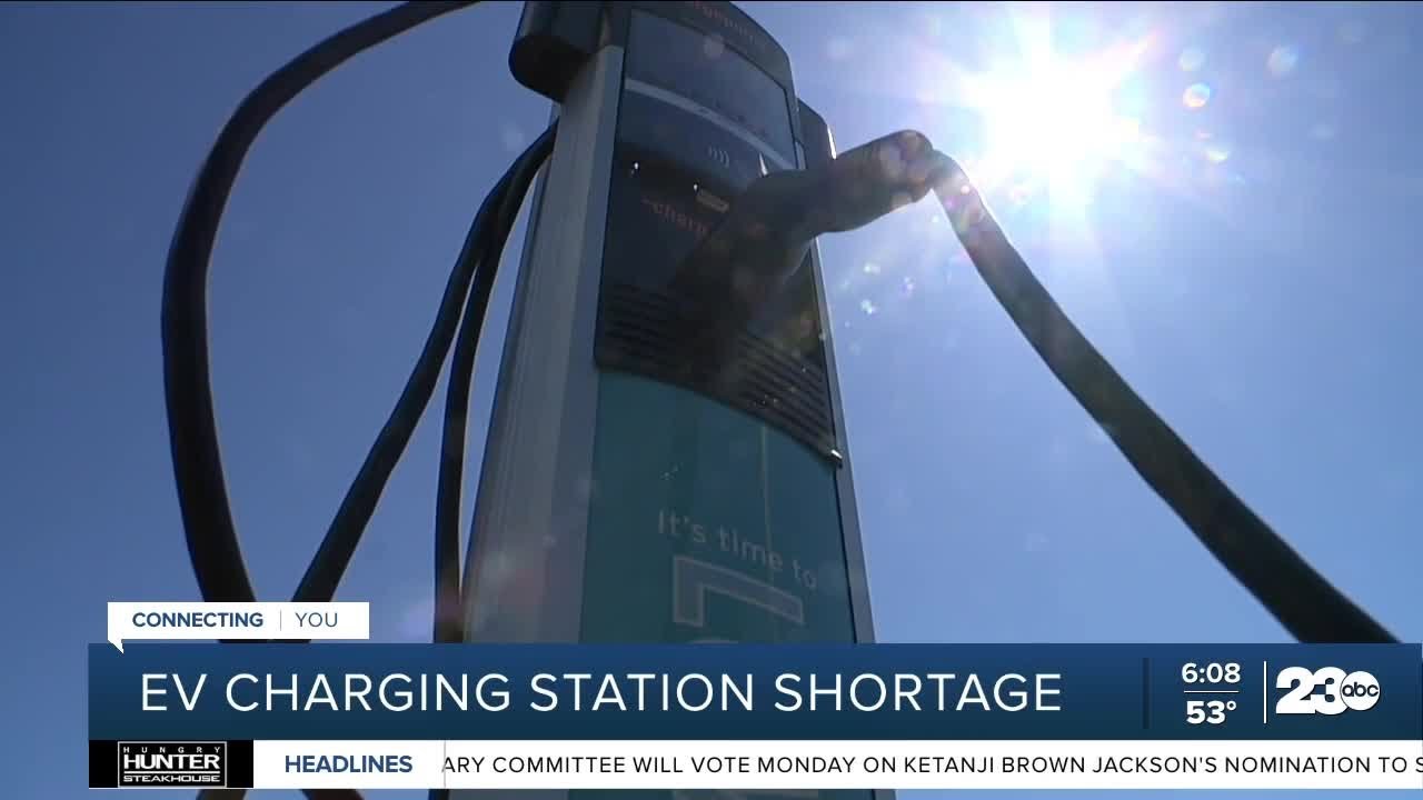 Electric car charging station shortage