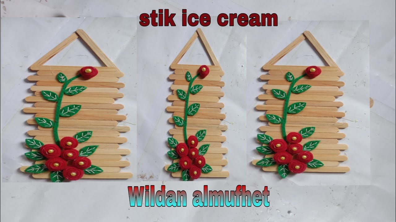 ide kreatif  Hiasan  dinding  dari stik es crem YouTube