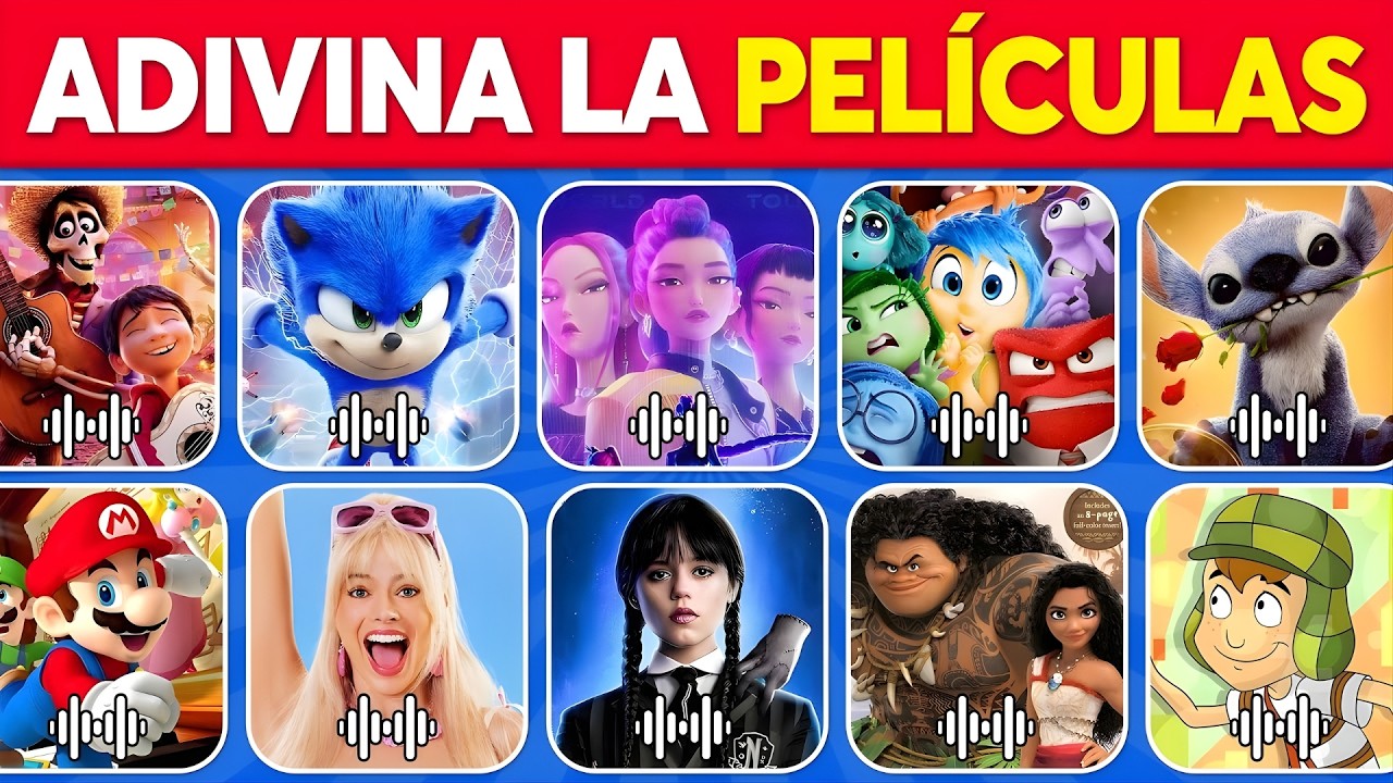 Adivina 20 PELÍCULAS Por La CANCIÓN😀🎶Guerreras K Pop😍Moana💙Zootopia💚Minecraft❤️Adivina La Película❤️