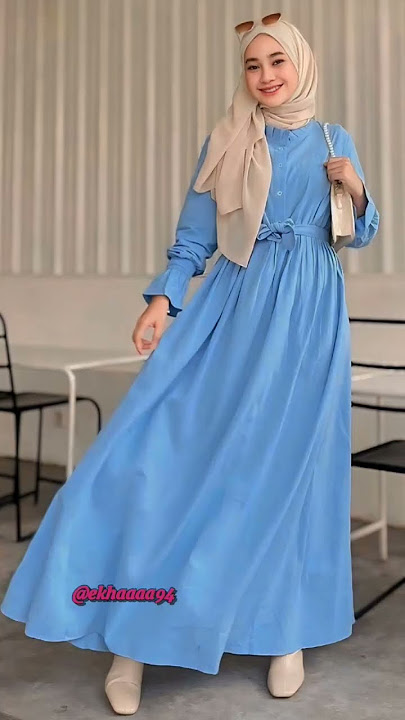 Warna Jilbab Yang Cocok Untuk Gamis Biru