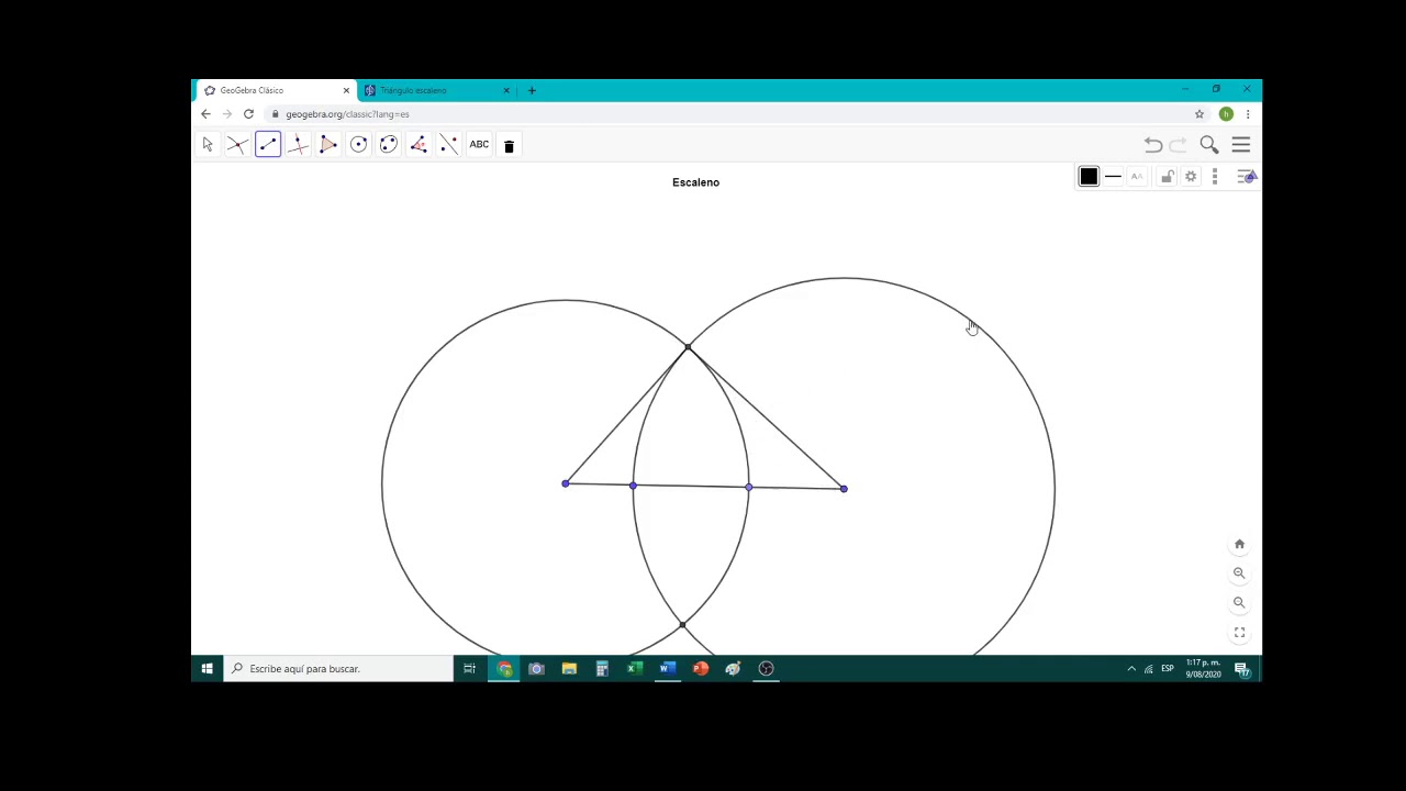 Triangulo escaleno con GeoGebra