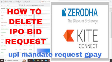 How to modify or cancel IPO application Zerodha | Delete Ipo Mandate Gpay | withdraw ipo application