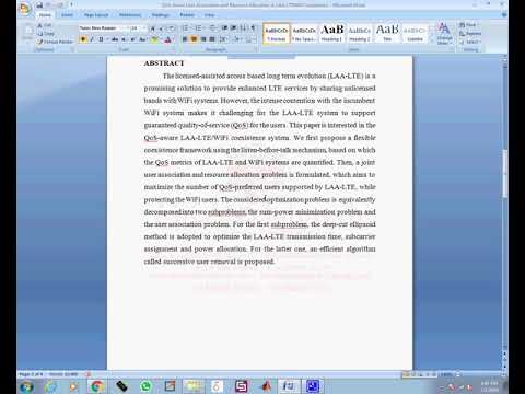 QoS-Aware User Association and Resource Allocation in LAA-LTE/WiFi Coexistence Systems 2019-20
