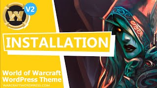 World of Warcraft WordPress theme installation screenshot 2