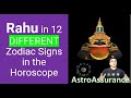 Rahu in 12 DIFFERENT Zodiac Signs in the Horoscope || Rahu in all Signs in Astrology