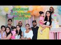   lotus tower cake   krisharyas 2nd birt.ay  mini celebration with family