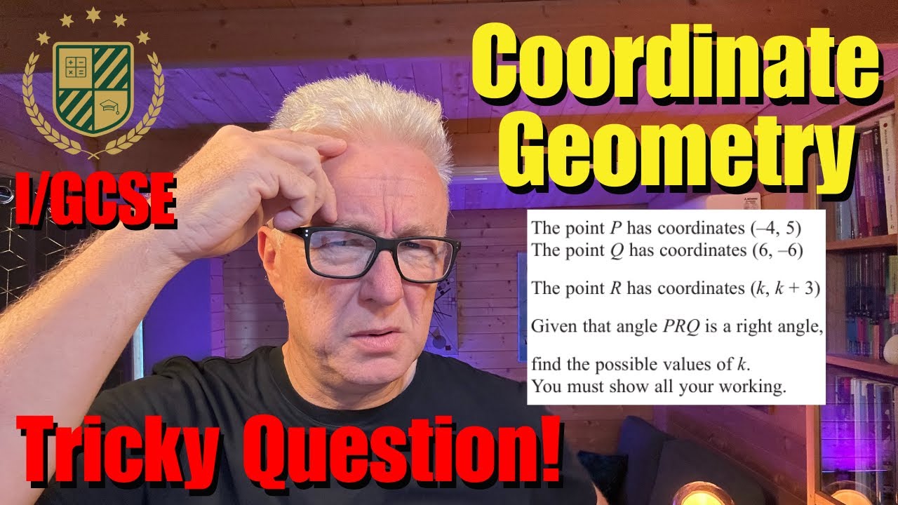 Координатная геометрия, 9 класс (вопрос 21, экзамен GCSE, 2 ноября 2024 г.)