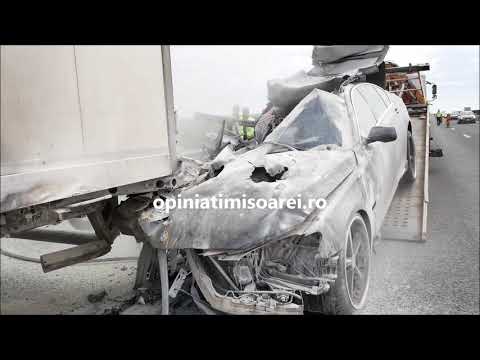 Accident pe Autostrada Timisoara - Lugoj