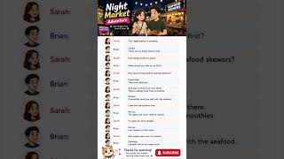 Night Market Adventure 🌙🍢 | Easy English Conversation for Beginners