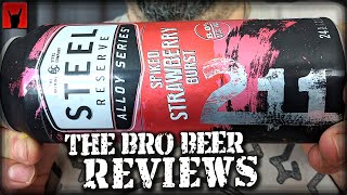 Steel Reserve Strawberry 8% abv - The Bro Beer Reviews