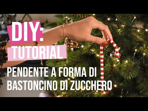 Tutorial fai-da-te: Pendente a forma di bastoncino di zucchero