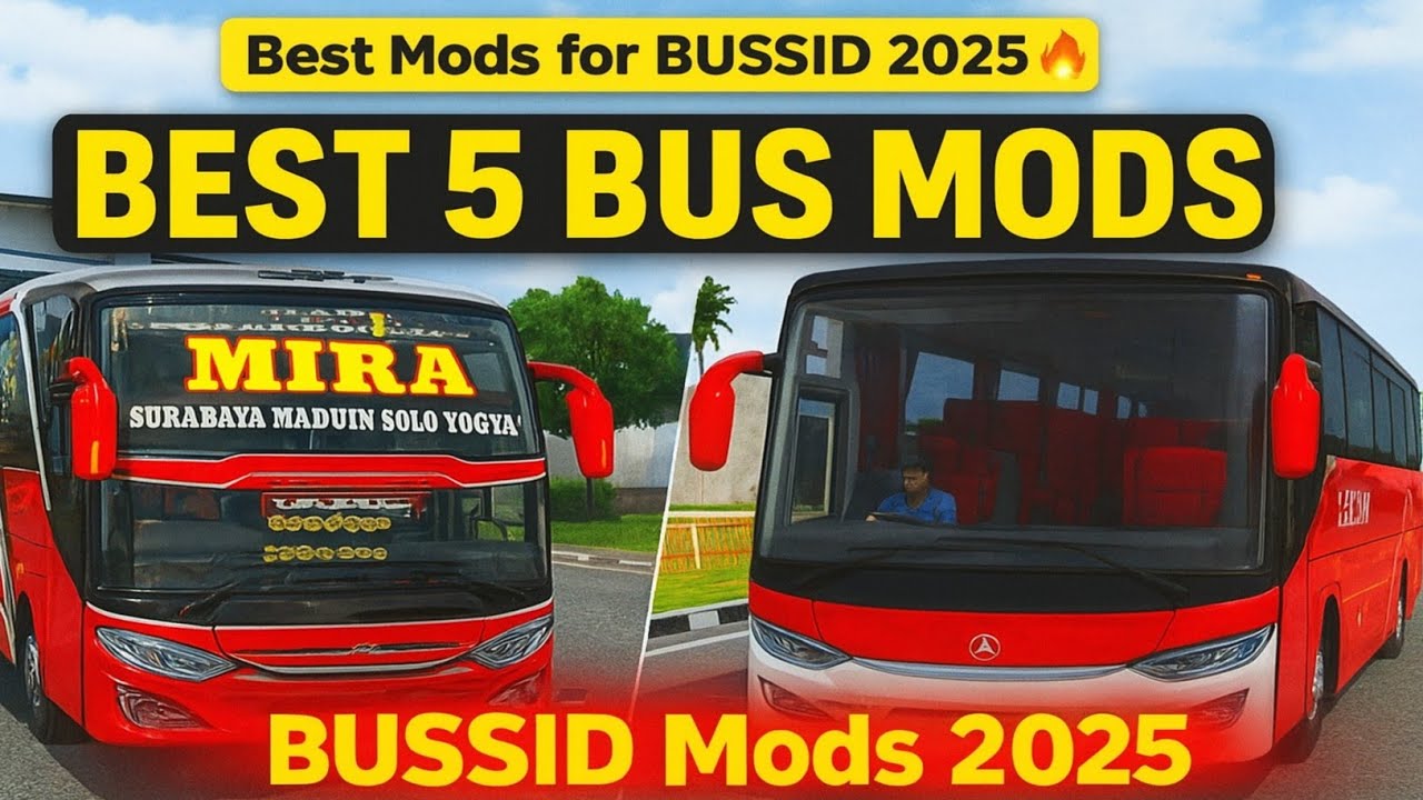 🚚TOP 5 Best Bus Mod In Bus Simulator Indonesia | Bus Mods - YouTube