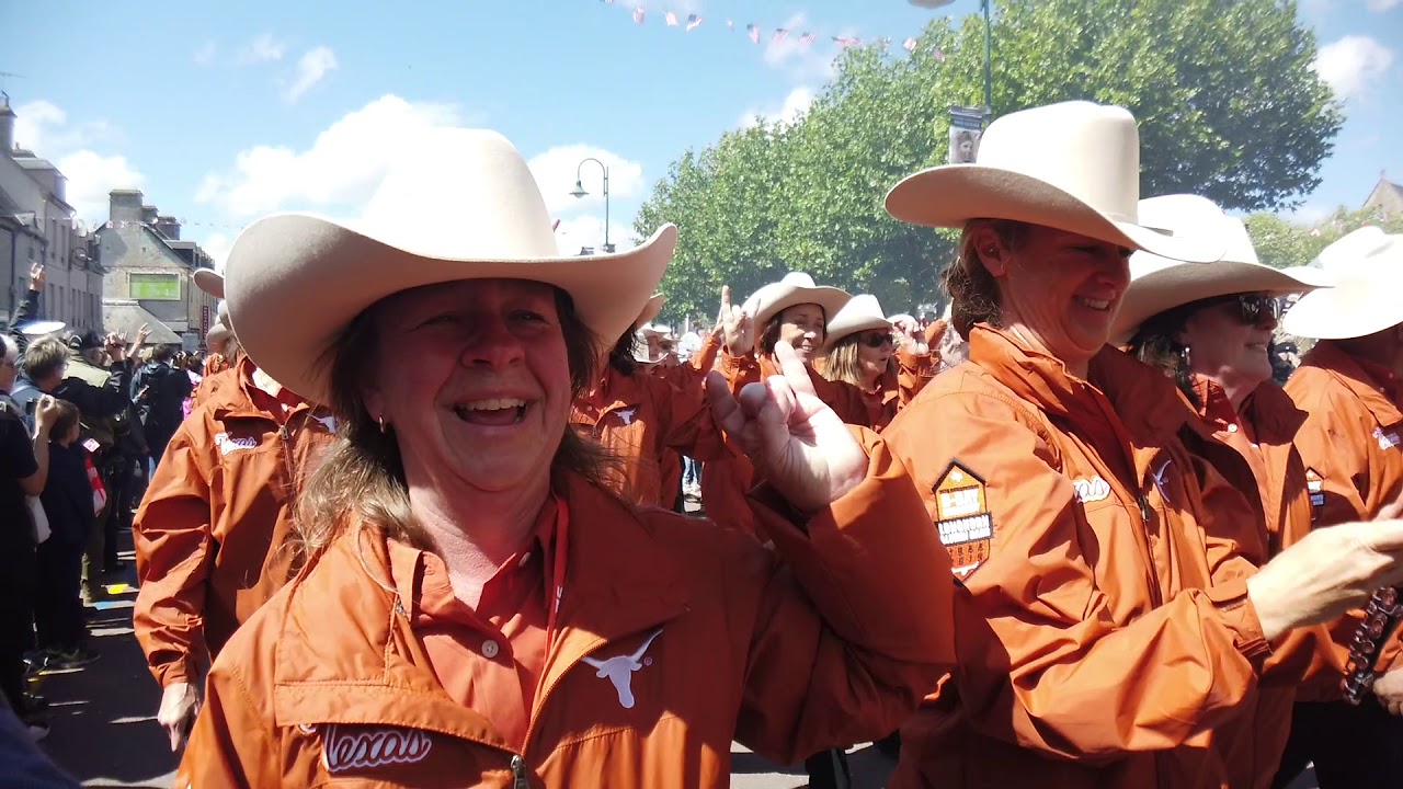 University of Texas Longhorn Alumni Band St Mere Eglise 75th anniversary D Day Parade March 2019