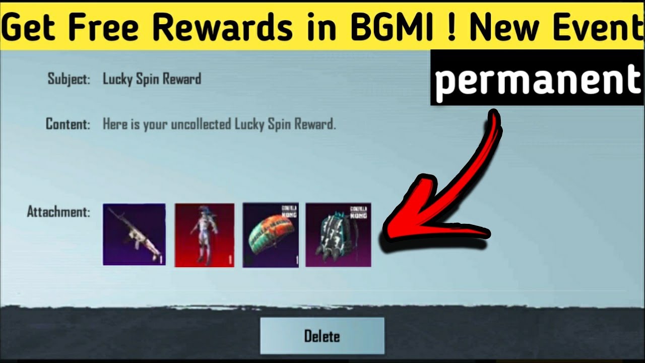 New Event in BGMI and Pubgm 🔥 Get Free permanent Scarl Skin, Bag skin, outfit and Parachute
