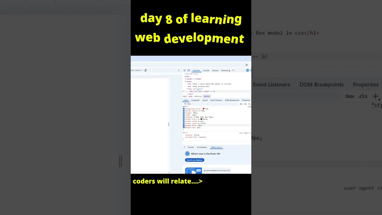 Web Development Tutorial Day 8 | HTML & CSS Basics for Beginners