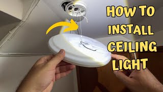 How to install 12 Inch LED Flush Mount Ceiling Light with Remote