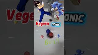 Vegeta VS  SONIC #battle #asmr #toys #kpop