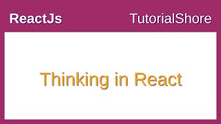 Thinking in React - reactjs Tutorial Profile
