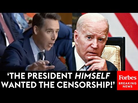 Josh Hawley Brings The Receipts To Show Biden Engaged In 'Un-American' Censorship Of U.S. Citizens