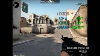 GeForce GTX 1050 ti -- Intel Core i5-8400 -- CSGO FPS Test 1024X768 Low