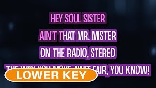 Video thumbnail of "Hey, Soul Sister (Karaoke Lower Key) - Train"