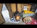 SURVIVAL in a -45°F BLIZZARD | Extreme Winter Hot Tent Camping (Solo Bushcraft)