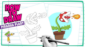 How to Draw a Piranha Plant | Super Mario Bros.