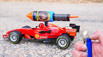 Experiment: XXL Rocket instead of the engine in a F1 car