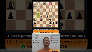 sacrificio de dama para eliminar caballo protector del enroque y jaque mate #chess #ajedrez #xadrez