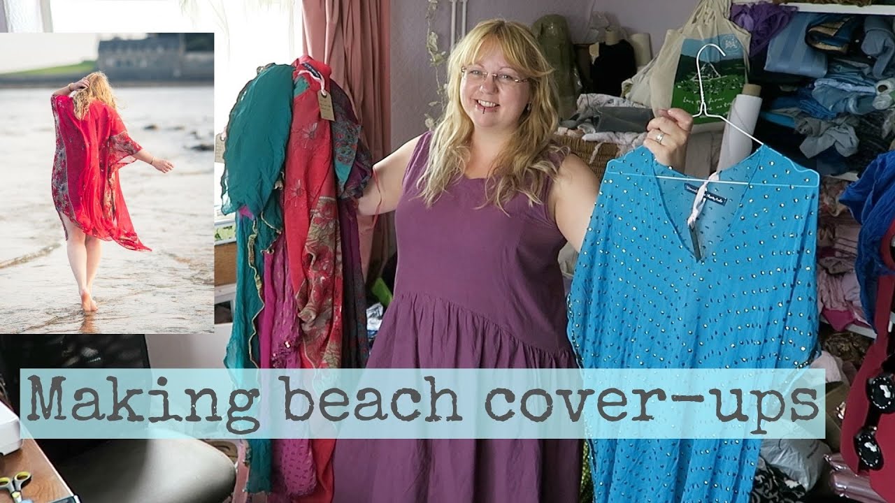 Sewing chiffon kaftans, beach cover-ups & goddess dresses. Upcycled clothing
