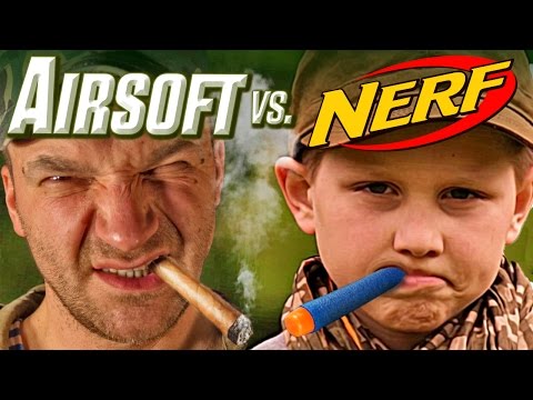 Airsoft vs Nerf