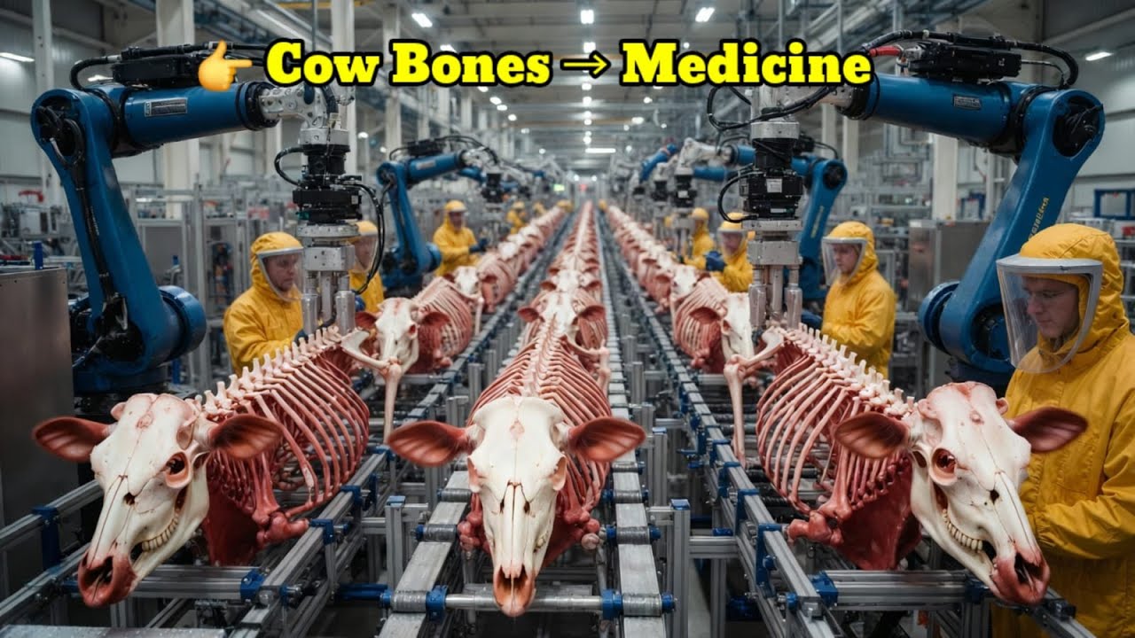 How Cow Bones Are Processed in a Modern Factory | Medical Capsule Production Explained