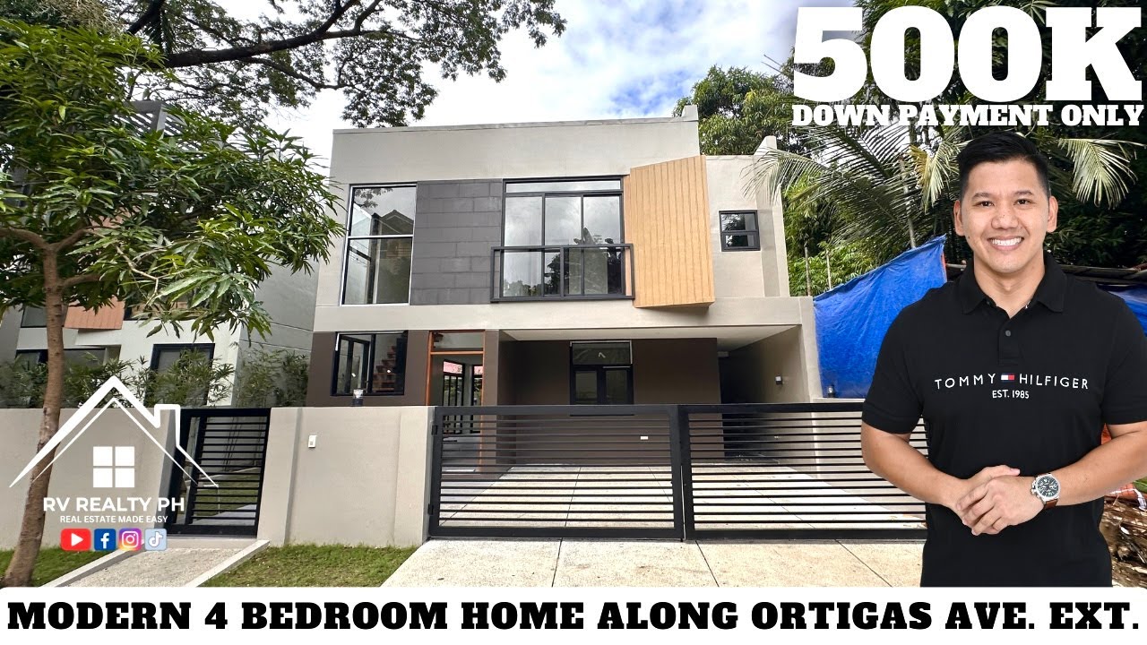 SOLD: House Tour 34: Modern 4 Bedroom Home Along Ortigas Ave Extension!₱500K DOWN PAYMENT ONLY‼️