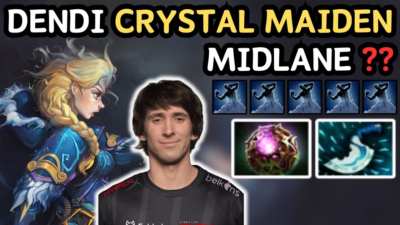 🔥 7.37c Dendi CRYSTAL MAIDEN Midlane ?!?! 🔥 The Legendary Dendi - Dota 2