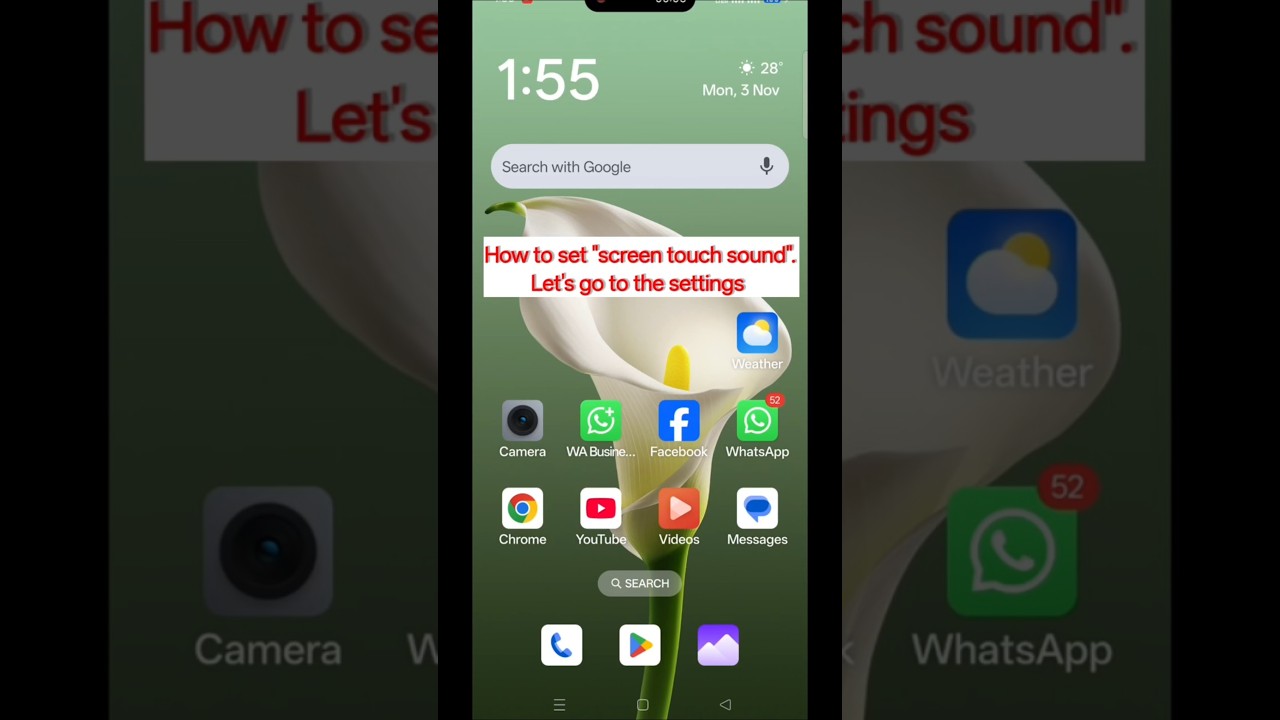 How to enable Screen touch sound