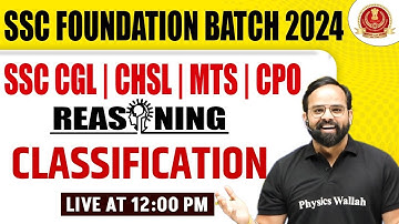 SSC REASONING CLASSES 2024 | CLASSIFICATION REASONING | SSC CGL, CHSL, MTS, CPO | SACHIN MODI SIR