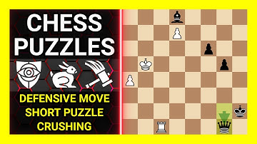 Chess Puzzles to Practice. Themes: Defensive move, Short puzzle, Crushing. Learn Chess